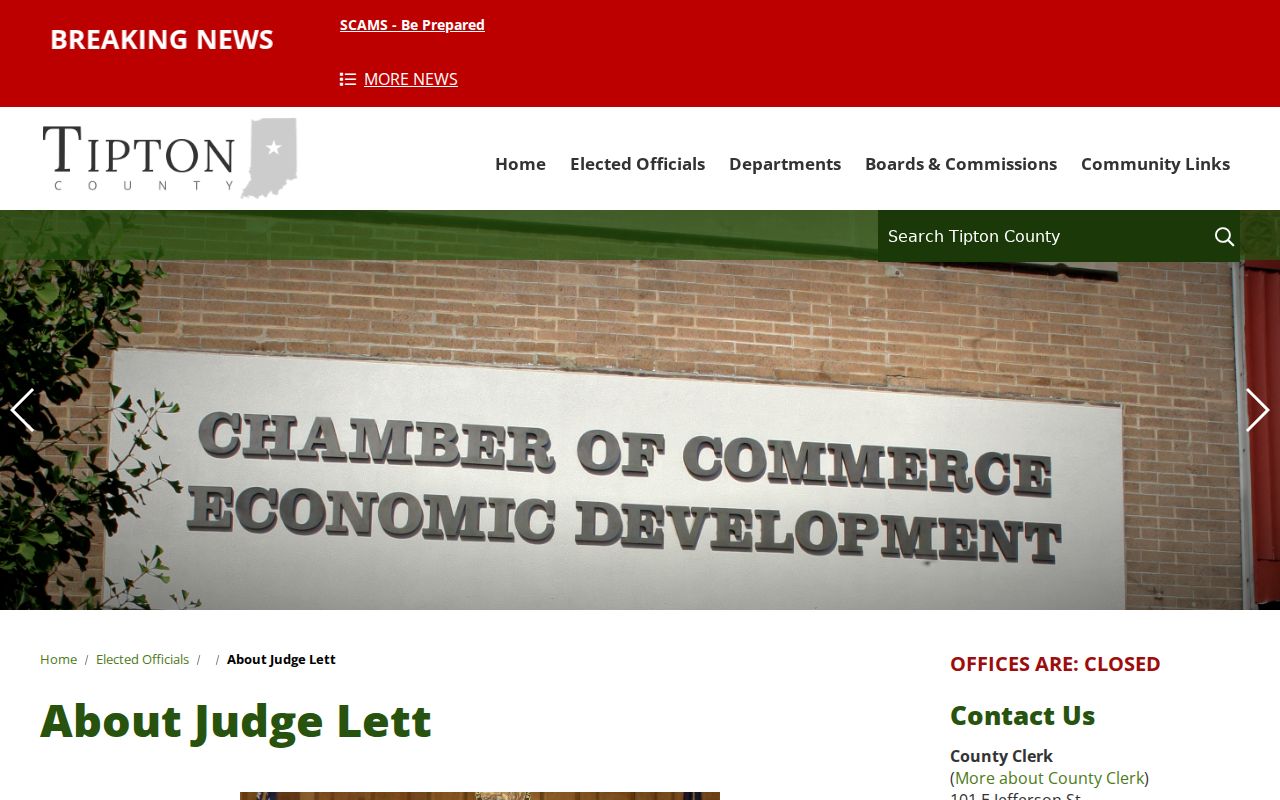 Tipton County court calendar court contact source