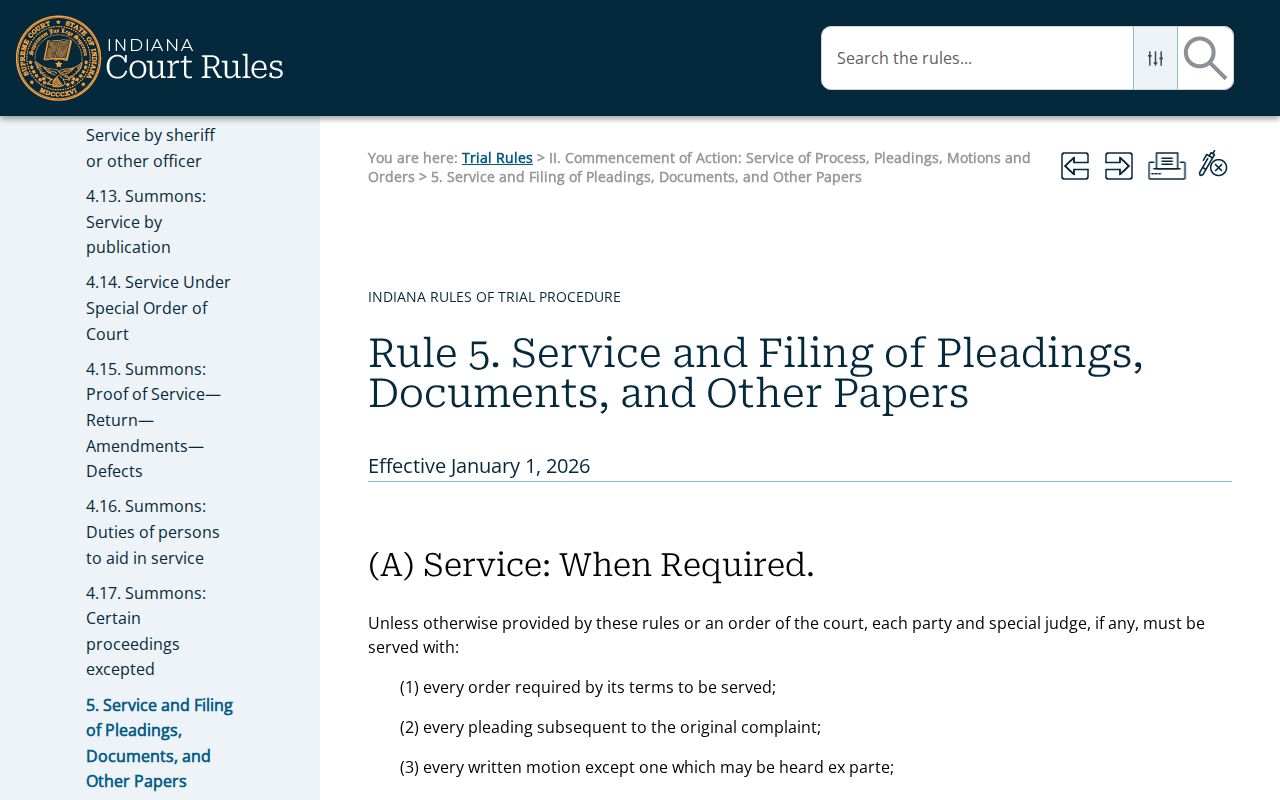 Tipton County criminal docket filing rule source