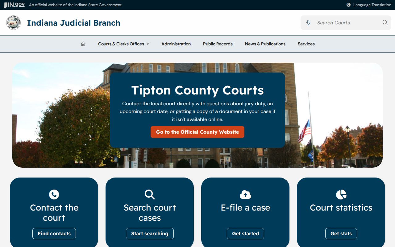 Tipton County court docket official court page